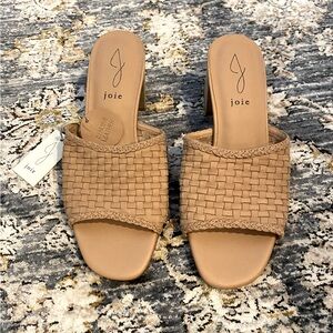 Joie woven leather mule heel sandal
